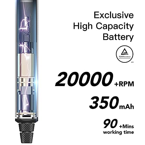 Arrowmax wireless mini rotary tool, Bluetooth, app, magnetic charging, CNC aluminum casing, grinding, polishing, etching, engraving, crafting (SGS MINI)