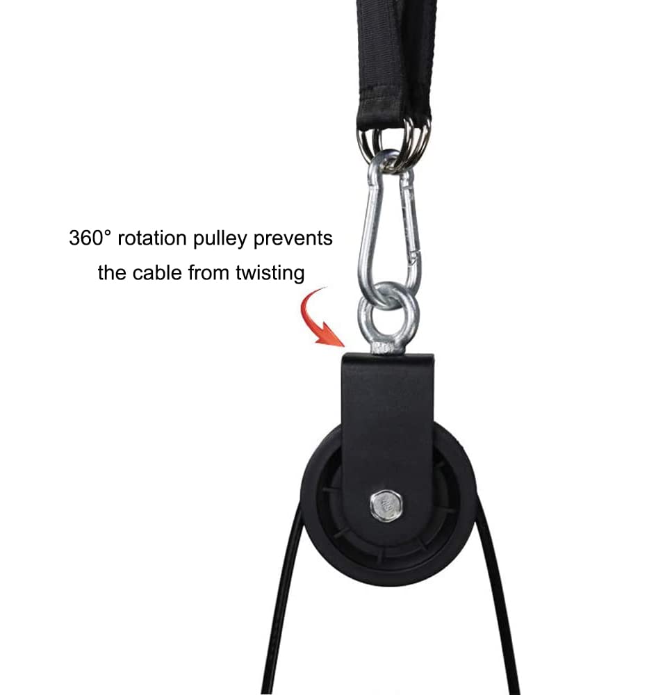 LFJ Lat Pull Fitness, Cable Pull Pulley Fitness Forearm Trainer Arm Strength Training Triceps Weight Fitness Equipment Trainer Home Gym DIY Pulley System