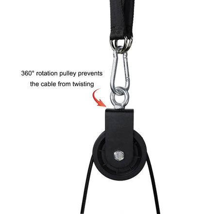 LFJ Lat Pull Fitness, Cable Pull Pulley Fitness Forearm Trainer Arm Strength Training Triceps Weight Fitness Equipment Trainer Home Gym DIY Pulley System