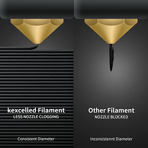 Kexcelled PLA Glow Filament 1.75mm, Updated Glow Green in the Dark, Dimensional Accuracy +/- 0.03mm, Glowing 3D Printer Filament, 1kg Spool (2.2 lbs), Compatible with Most FDM Printers.