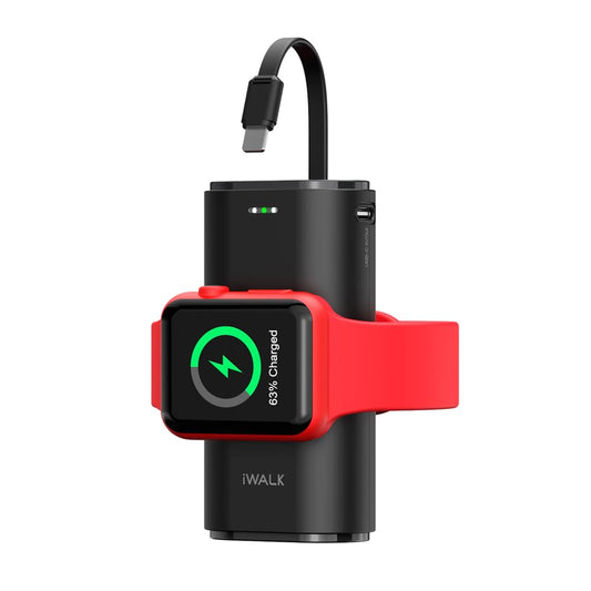 iWALK Apple Watch charging station, 3 in 1 portable charger for iPhone, 9000mAh power bank with cable for iPhone 14/13/12/11, USB-C charging port, compatible with iPhone 13/12/11/XS/XR/X/8/7/6.