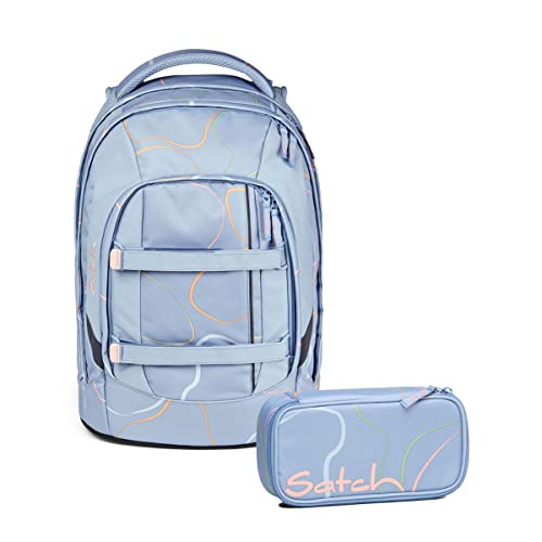 Satch Pack school backpack set 2-piece including pencil case (Vivid Blue)