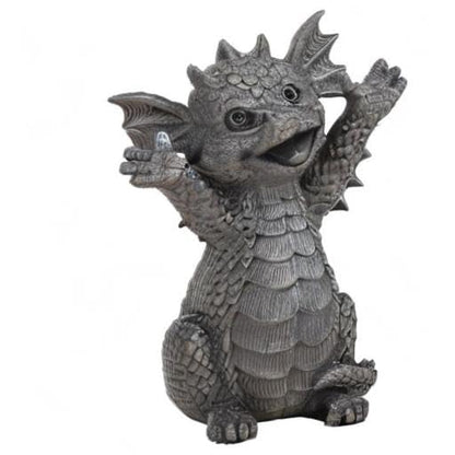 Pacific Giftware Garden Figurine Happy Dragon 13.5 cm - Garden Dragon Fantasy Decor Statue