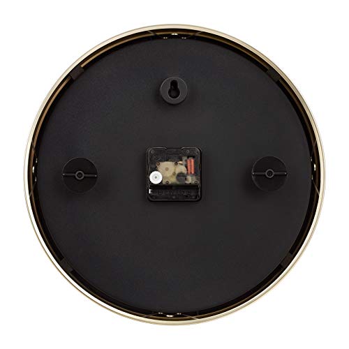 Amazon Basics - Wall Clock, Traditional Design, 30.5 cm, Brass Color