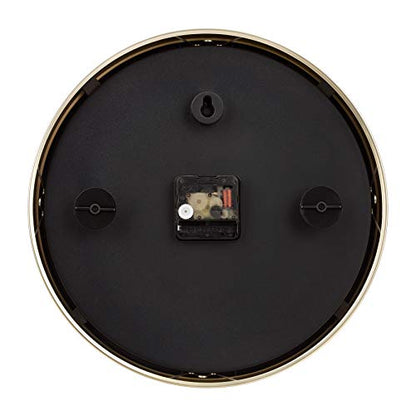 Amazon Basics - Wall Clock, Traditional Design, 30.5 cm, Brass Color