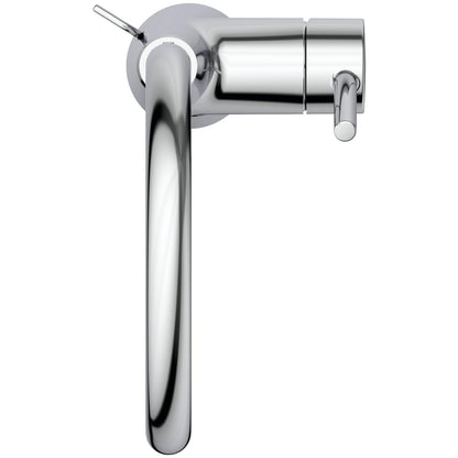 Ideal Standard BC195AA Ceraline basin mixer tap with pop-up waste, high spout, 360° swivel spout, bathroom faucet, basin mixer tap, water-saving, chrome