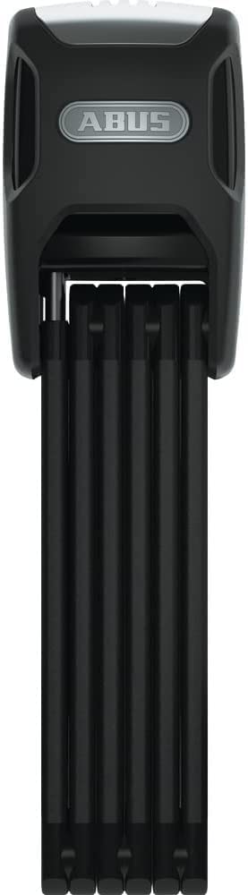 ABUS folding lock Bordo Alarm 6000KA SH with holder - bicycle lock made of hardened steel - with 100 dB alarm and XPlus cylinder - ABUS security level 10 - 90 cm long - black