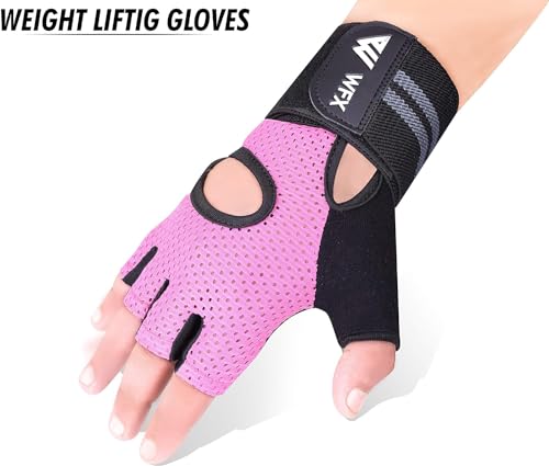 WESTWOOD FOX Cycling Gloves Half Finger Unisex Grips Bicycle Summer Riding MTB Bike Gloves Non-slip Fingerless Mountain Biking Men's Sports Hiking Gloves (Tender Grey, XL)