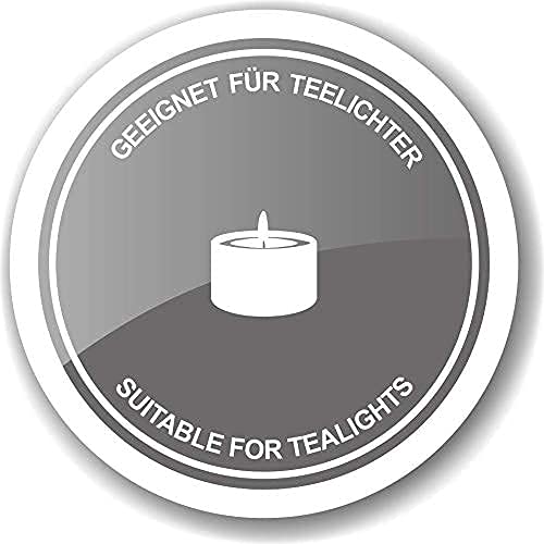 EDZARD tea light holder constant candle Cornelius, diameter 10 cm, height 15 cm, White