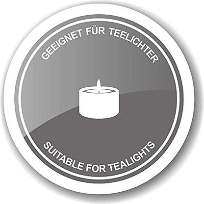 EDZARD tea light holder constant candle Cornelius, diameter 10 cm, height 15 cm, White