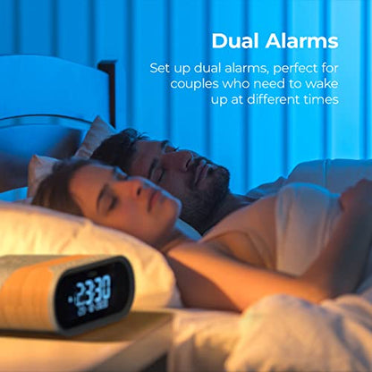 i-box DAB/DAB+ & FM Radio Alarm Clock, wireless fast 10W Qi charging Large digit display Dual alarm with Bluetooth 5.0, 2x5W stereo speakers, DAB Radio, 2X USB charging ports