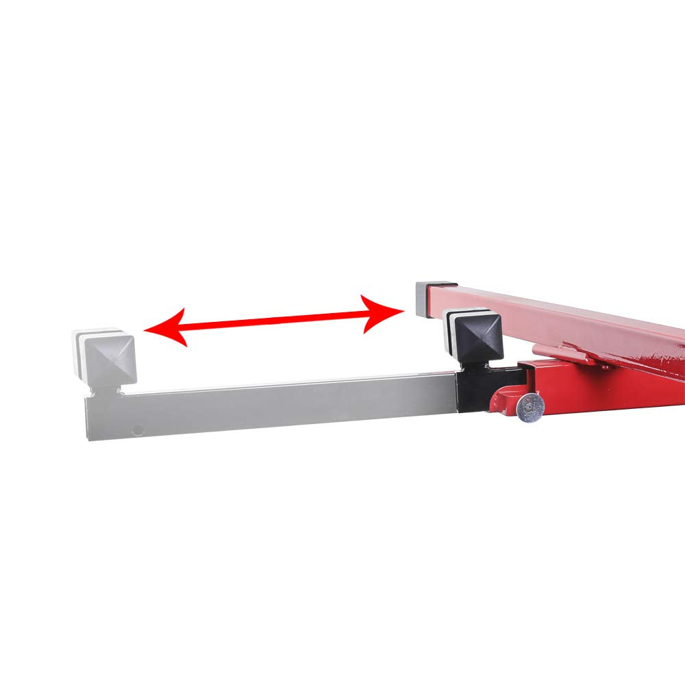 Ikodom Foldable XXL Plasterboard Lifter, adjustable height from 132-335cm, maximum 290cm arm width and 68kg load capacity, Red