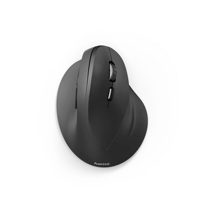 Hama wireless mouse ergonomic (Vertical mouse without cable for right-handers, wireless optical sensor mouse 1000/1400/1800dpi) black 00182699