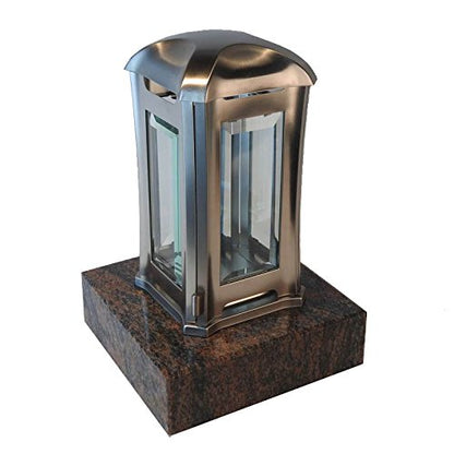 designgrave AEL5AGB1Gnei tomb lamp Venice made of stainless steel, silver, 13 x 13 x 24 cm
