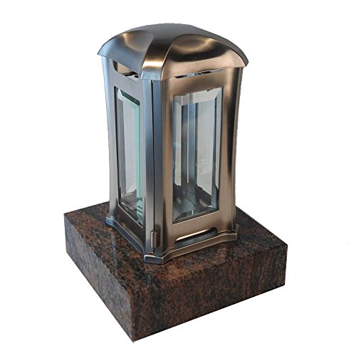 designgrave AEL5AGB1Gnei tomb lamp Venice made of stainless steel, silver, 13 x 13 x 24 cm
