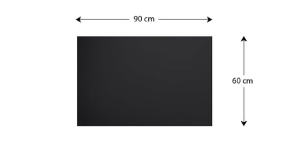 ALLboards Metallic Magnetic Board CHALKBOARD BLACK 90x60cm MetalBoards Memo Board for any type of magnets Magnetic pin board + 6 chalks, 10 magnets, and eraser