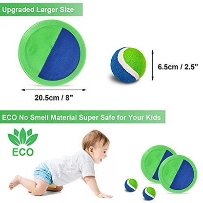 Jalunth Velcro Ball Game Velcro Ball Beach Toy Beach Games Throwing Game Kids Adults Garden Outdoor Beach Toy Games 2 3 4 5 6 7 8 9 10 years Girls Boys Boy Easter Gifts