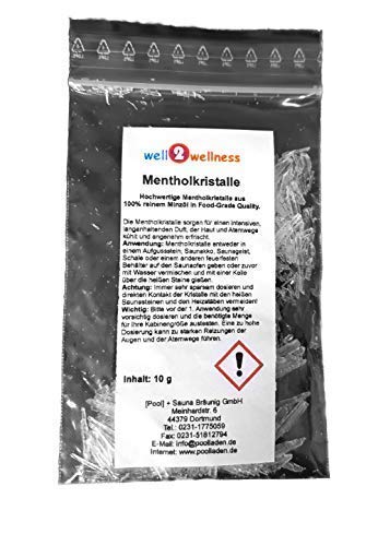 well2wellness® sauna infusion set 4 x 125 ml 'Classic 2' with eucalyptus, mountain pine, mint, Finnish winter + free 10g menthol crystals
