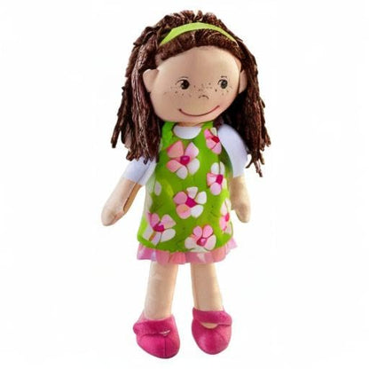 HABA Cuddly doll Coco - Soft fabric doll 30 cm, perfect for girls and boys, washable and easy to dress and undress, for ages 1.5 and up - 1303666001