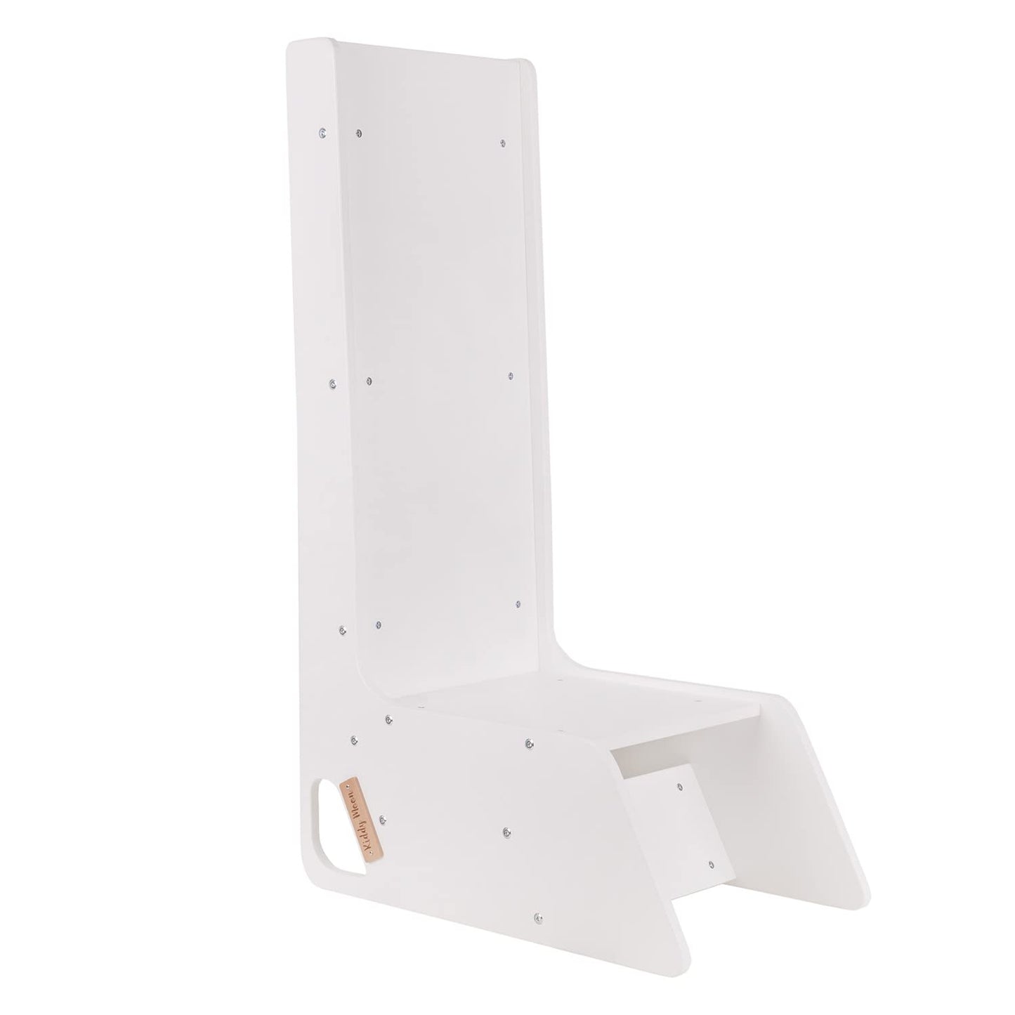 KiddyMoon Kids Wooden Slide, Stable Toddler Slide 2-in-1 Multifunction Montessori, Large, White