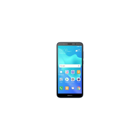 Huawei Y5 2018 Dual-SIM smartphone 5.45-inch display, 3020mAh battery, 16GB internal storage, Android 8.0, blue.