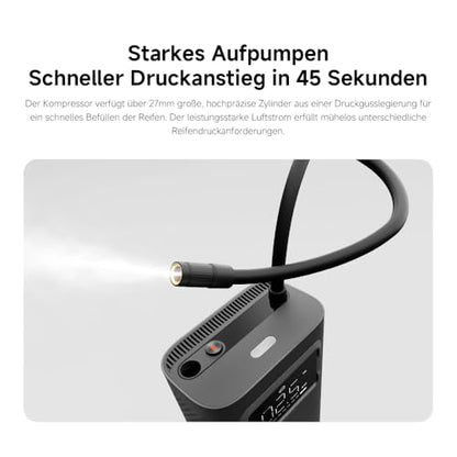 Xiaomi Portable Electric Air Compressor 2 Pro, 2500mAh battery, 5 modes, 150 PSI, automatic shut-off, digital display & LED light, USB-C - perfect for car, bike, motorcycle, E-scooter & balls.