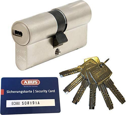 ABUS EC660 double profile cylinder length (a/b) 30/35mm (c=65mm) with 6 keys, with security card