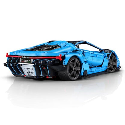 CaDA Italian Supercar, blue, 12-cylinder engine, 3842 pieces (compatible with Lego Technic), designed by MOC Designer Thijs de Boer, C61041 Master, C61041W.