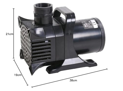 AquaForte P-20,000 Pond Pump, 420 Watts, Maximum Flow Rate 20 m3/hour, maximum Head Height 7.5 meters, Extra strong head height, pumps up to 6 mm large dirt particles.
