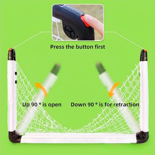 LZHDZQD Soccer Goal, Kids Soccer Goal Toy, Soccer Goals for Garden Kids, Foldable Soccer Goal for Indoor/Outdoor/Garden Soccer Toy (white 60x45 goal + soccer ball)