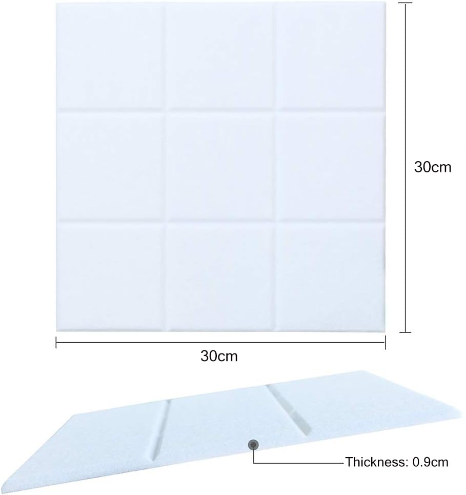 Uoisaiko Large Felt Bulletin Board with 30 Push Pins, 6 Pack 30x30cm Felt Memo Boards Bulletin Board Wall Decor for Office Kitchen, Photos Memos