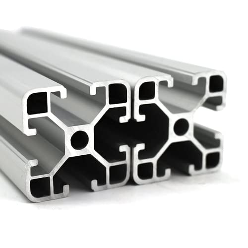 12 pieces of aluminum profile construction profile with slot 8, 40x40, cut to a length of 300 mm.