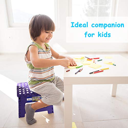 HOUSE DAY 22cm Folding Step Stool - Foldable Kids Stool Folding Chair Foldable Kids Stool Foldable, Foldable Stool Foldable Foldable Stool Foldable Kids Footstool (Purple)