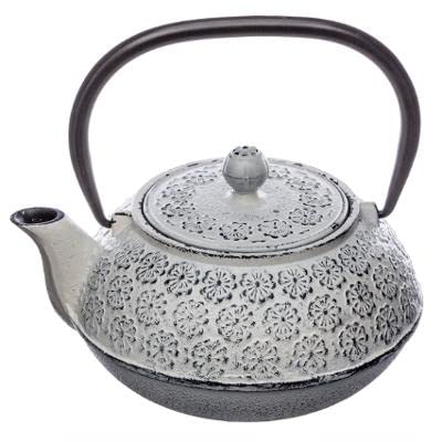 Japanese cast iron teapot with strainer, 1L | various tea kettle models iron cast, ceramic, stoneware | Japan pot, Asian, Chinese, iron, Japanese Cast Iron Teapot for tea cast white