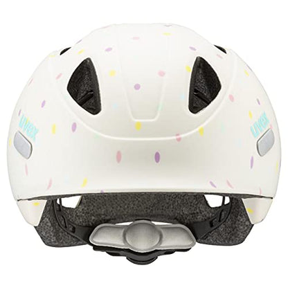 uvex oyo style - lightweight bike helmet for kids - custom sizing adjustment - expandable with LED light - egg dots matte - 50-54 cm