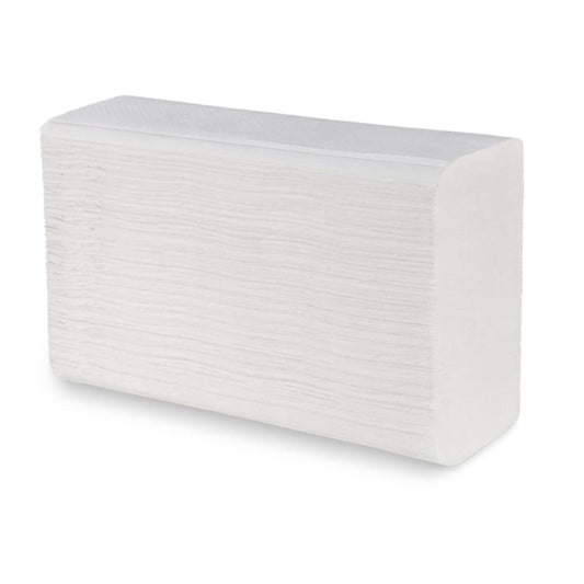HERRMANN Interfold paper towels | 21 x 24 cm high white 2-ply | 3000 sheets | Interfold towels suitable for towel dispensers in restrooms, offices, practices, and studios