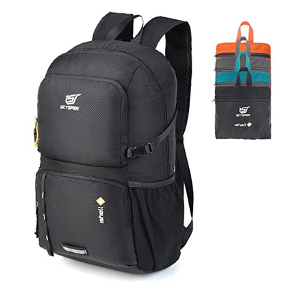 SKYSPER Foldable Backpack Ultralight with Wet Pocket Storage Daypack Waterproof Travel Backpack Daypack for Hiking Traveling Cycling City Trips