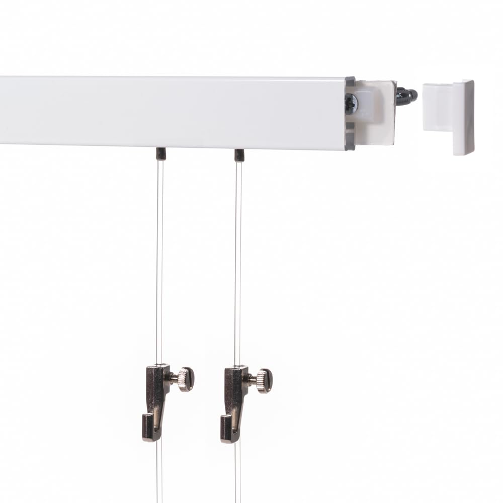 14 Meter (7 x 2m) SOFT-RAIL® Picture Rail Set BUDGET (M), White coated, various lengths and colors.