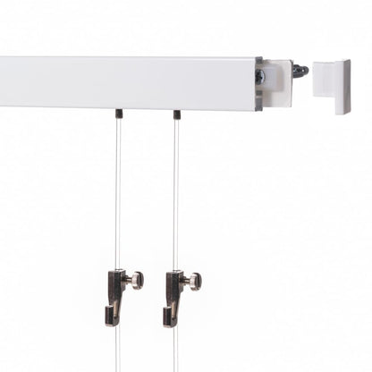 14 Meter (7 x 2m) SOFT-RAIL® Picture Rail Set BUDGET (M), White coated, various lengths and colors.