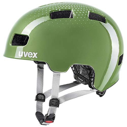 uvex hlmt 4 - Lightweight bike helmet for kids - adjustable sizing - washable interior - Moss-Green - 51-58 cm