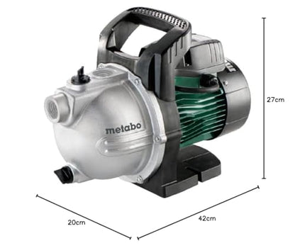 Metabo Garden Pump P 4000 G (600964000) in a box, Rated input power: 1100 W, Max. flow rate: 4000 l/h, Max. head: 46 m