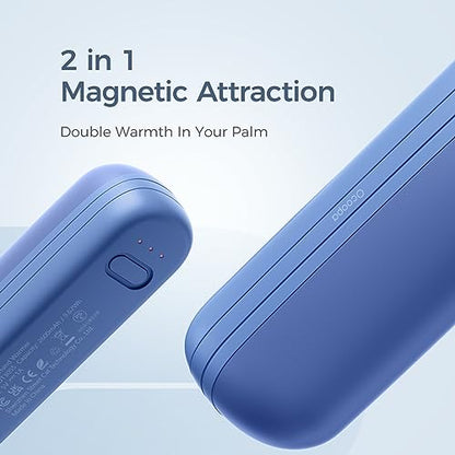 OCOOPA Hand Warmer Pocket Warmer UT2S Mini, 5200mAh, Hand Warmer Magnetic Electric 2 Pack, Reusable Pocket Stove, Outdoor Camping Gadgets for Warmth, Gifts for Women and Men
