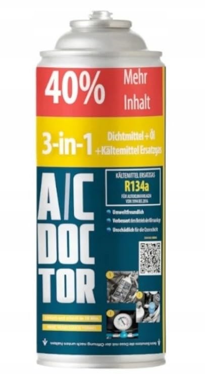 AC Doctor Package 3in1 2 x R134a air conditioning hose fix line for refilling car air conditioning.
