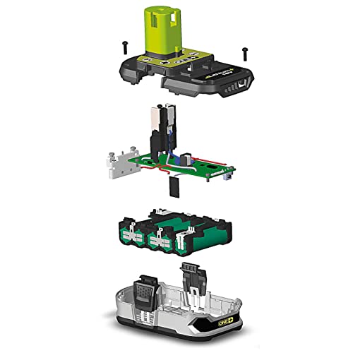 RYOBI 18V ONE+ 2.0 Ah Lithium+ Battery RB18L20 (Compatible with all RYOBI 18V ONE+ devices, IntelliCell™ battery technology with individual cell monitoring, overload protection)