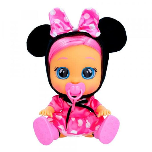 CRY BABIES Dressy Minnie is an interactive doll that cries real tears, with hair to style, clothes to change, and accessories to play with - a toy and gift for boys.