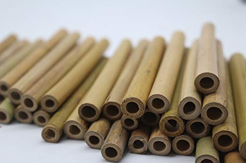 Great idea! 200 10cm length bamboo tubes filled with material for insect hotel. Winter content for wild bee nesting aid hanging insect house for garden balcony. Filling for wild bee insects.