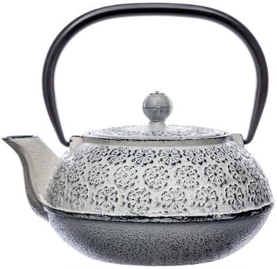 Japanese cast iron teapot with strainer, 1L | various tea kettle models iron cast, ceramic, stoneware | Japan pot, Asian, Chinese, iron, Japanese Cast Iron Teapot for tea cast white
