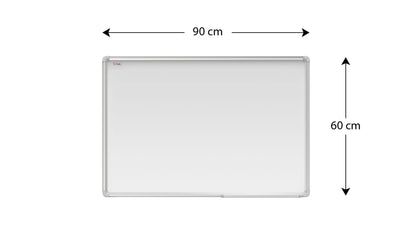 ALLboards Magnetic Whiteboard, Ceramic Enamel Surface 100x80cm with Aluminum Frame Premium EXPO, Dry Erase, Projection Screen