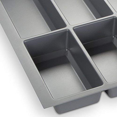 Orga-Box® IV UNIVERSAL cutlery insert cutlery tray silver grey for 120 drawer (473.5 x 1126 mm)