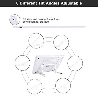 A3 Light Box, LED Light Pad 3000-6500K Dimmable, 2500mAh Rechargeable Lightboard for Diamond Painting, Drawing, Painting, Animation, Sketching, with Stand
